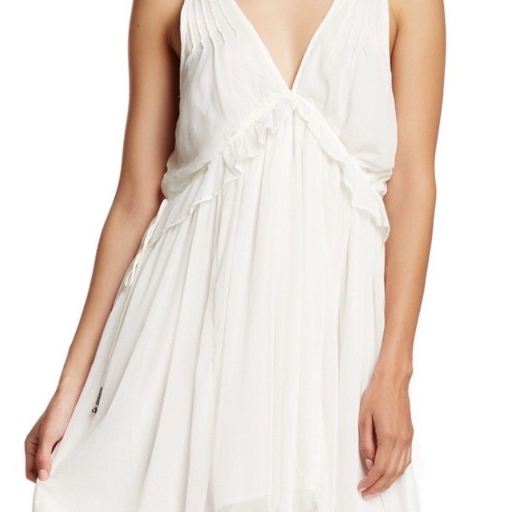 Free People Rio Grande White Sleeveless Mini Dress in Ivory S